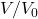 {V}/{V_0}