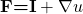 \boldsymbol{\mathrm{F}}\boldsymbol{\mathrm{=}}\boldsymbol{\mathrm{I}}+\mathrm{\nabla }u