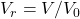 V_r={V}/{V_0}
